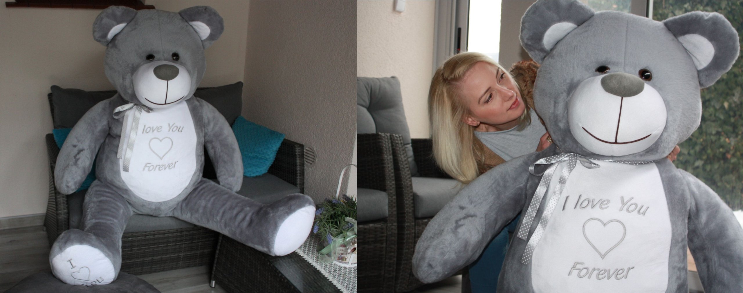 GIGANT 180 cm DUŻY PLUSZOWY MIŚ Z SUPER HAFTEM ZD2 Bohater inny