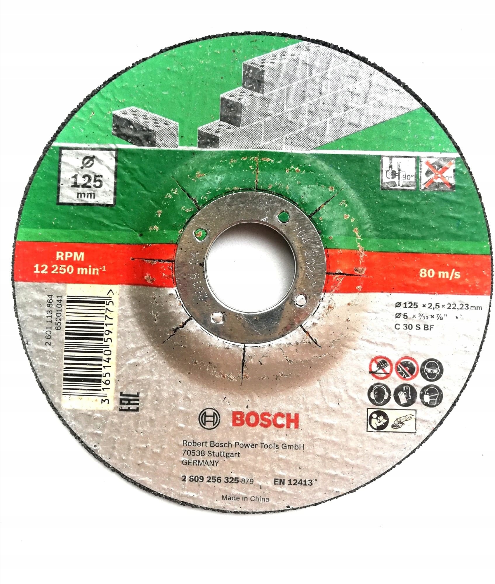 

Tarcza do kamienia,cegły wygięta 125mmx2,5mm Bosch