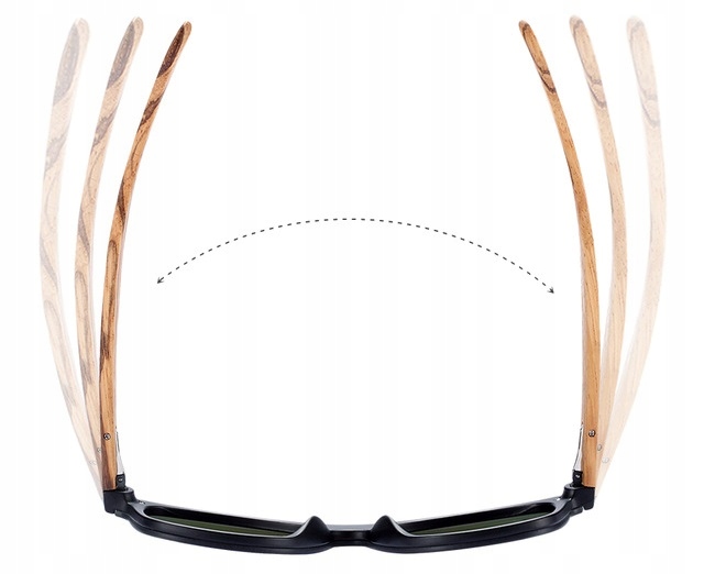 OKULARY DREWNIANE POLARYZACYJNE LUSTRZANKI Bubinga Marka inna