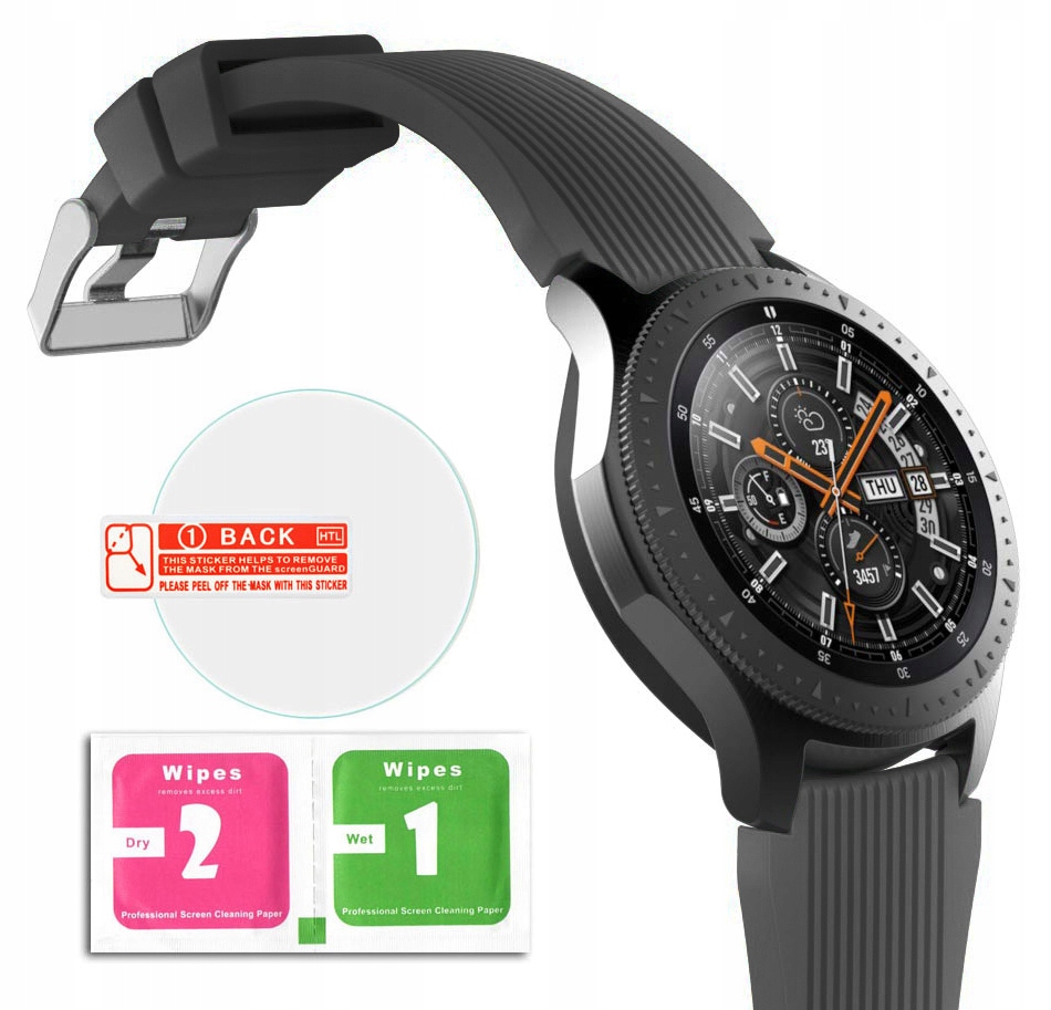 

Szary Pasek Silikonowy Samsung Gear S3 + Szkło 9H