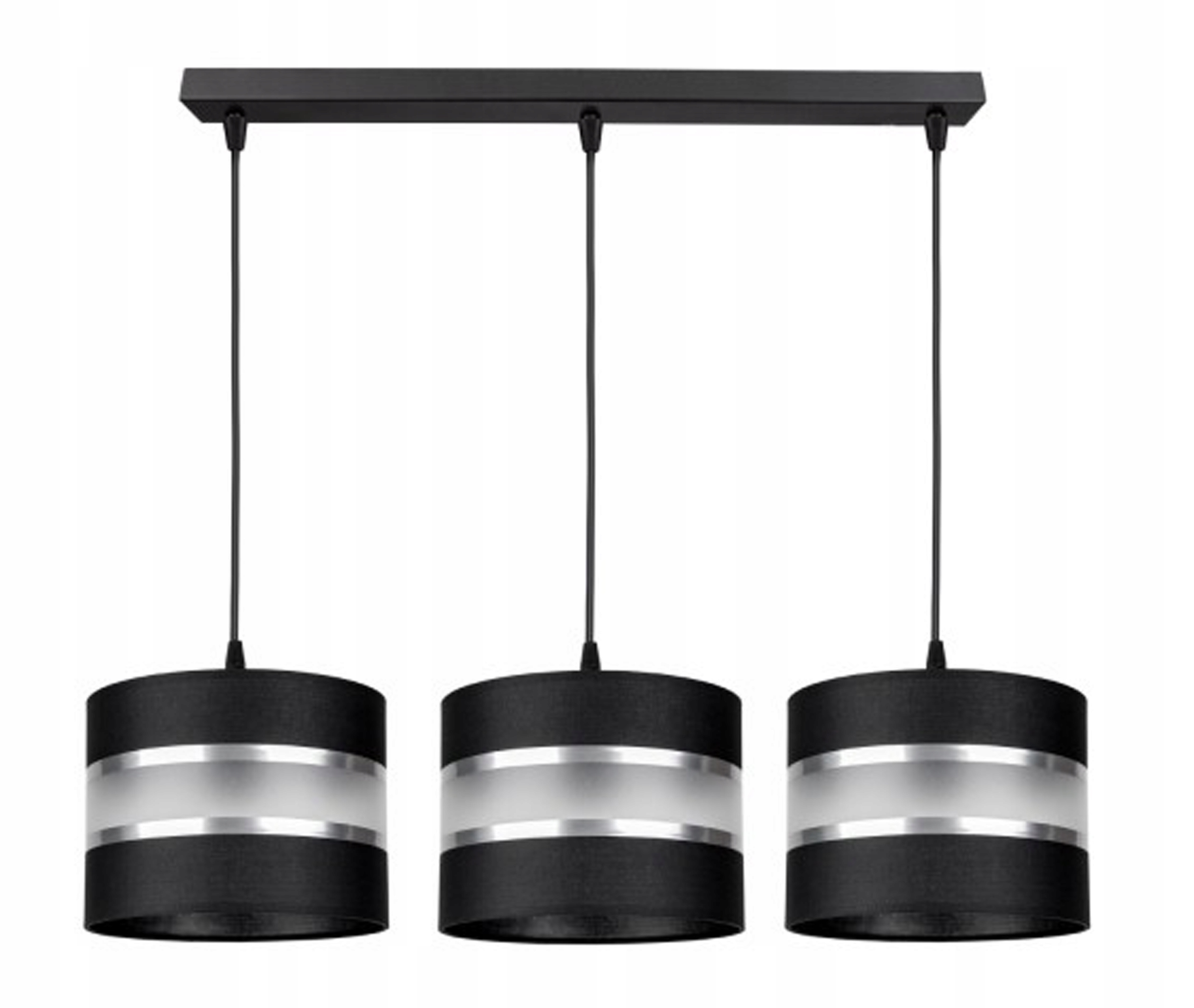

Lampa Wisząca Sufit Żyrandol Abażur Gala Czarna
