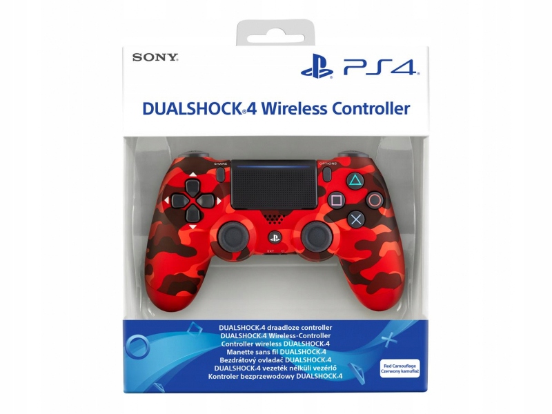 Pad bezprzewodowy, przewodowy do PS4 Sony czerwony