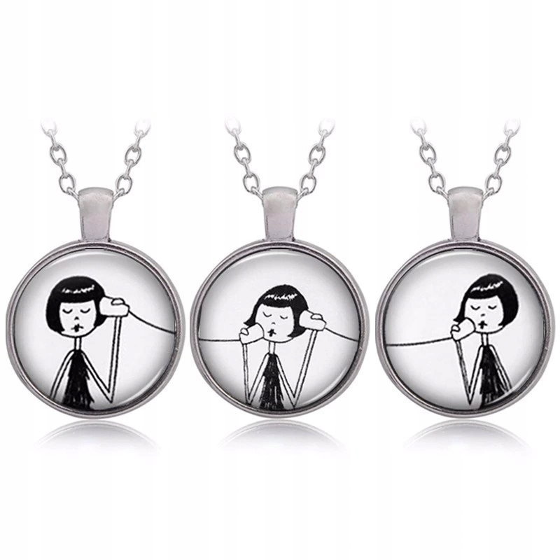 

Naszyjnik wisiorki Przyjaźni Best Friends vintage