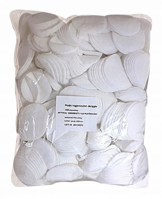 

Płatki Kosmetyczne Bawełniane Waciki 0,5KG