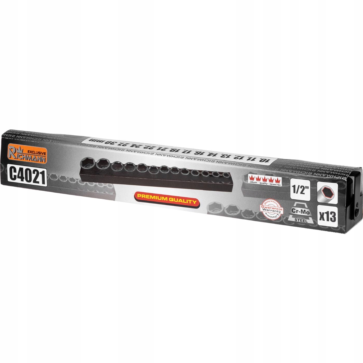 ZESTAW NASADEK UDAR. 1/2' 10-30 MM 13 ELEM. C4021 Marka RICHMANN
