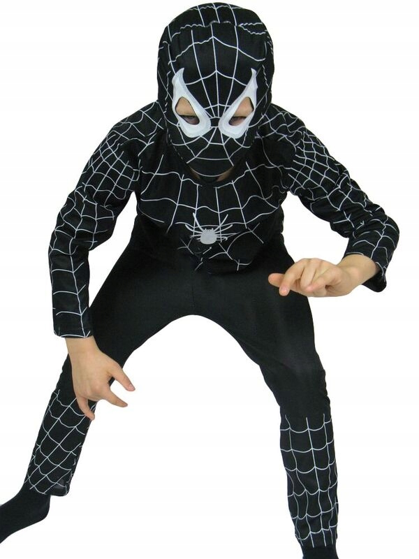 STRÓJ CZARNY SPIDERMAN PAJĄK S 92/98/104CM Marka inna marka