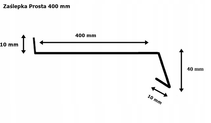 ZATYCZKI ZAKOŃCZENIA DO PARAPETÓW 40 cm BRĄZ 8017 Rodzaj Zewnętrzny