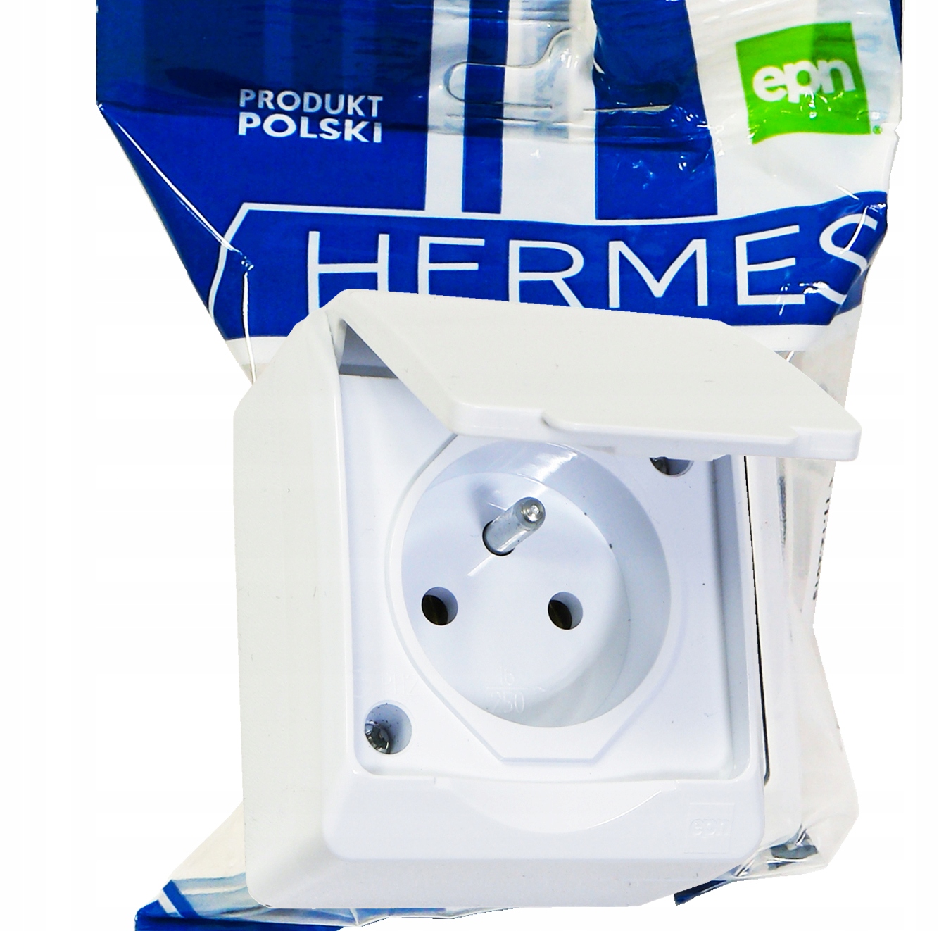 

Gniazdo pojedyncze hermetyczne natynkowe IP44 biał