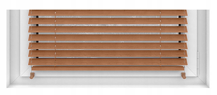 ŻALUZJA ŻALUZJE DREWNIANE 25mm NA WYMIAR Długość maksymalna 300 cm
