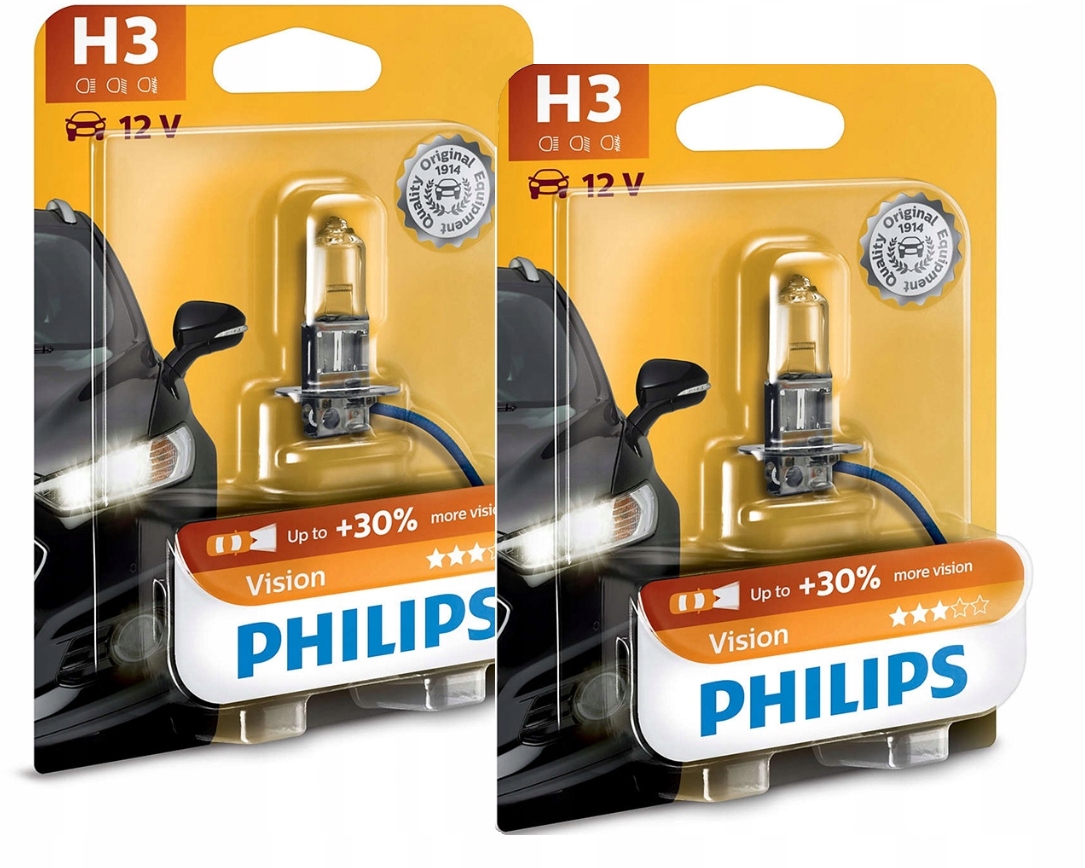 

Żarówki Philips H3 Vision +30% H3 12V 55W 2 Sztuki