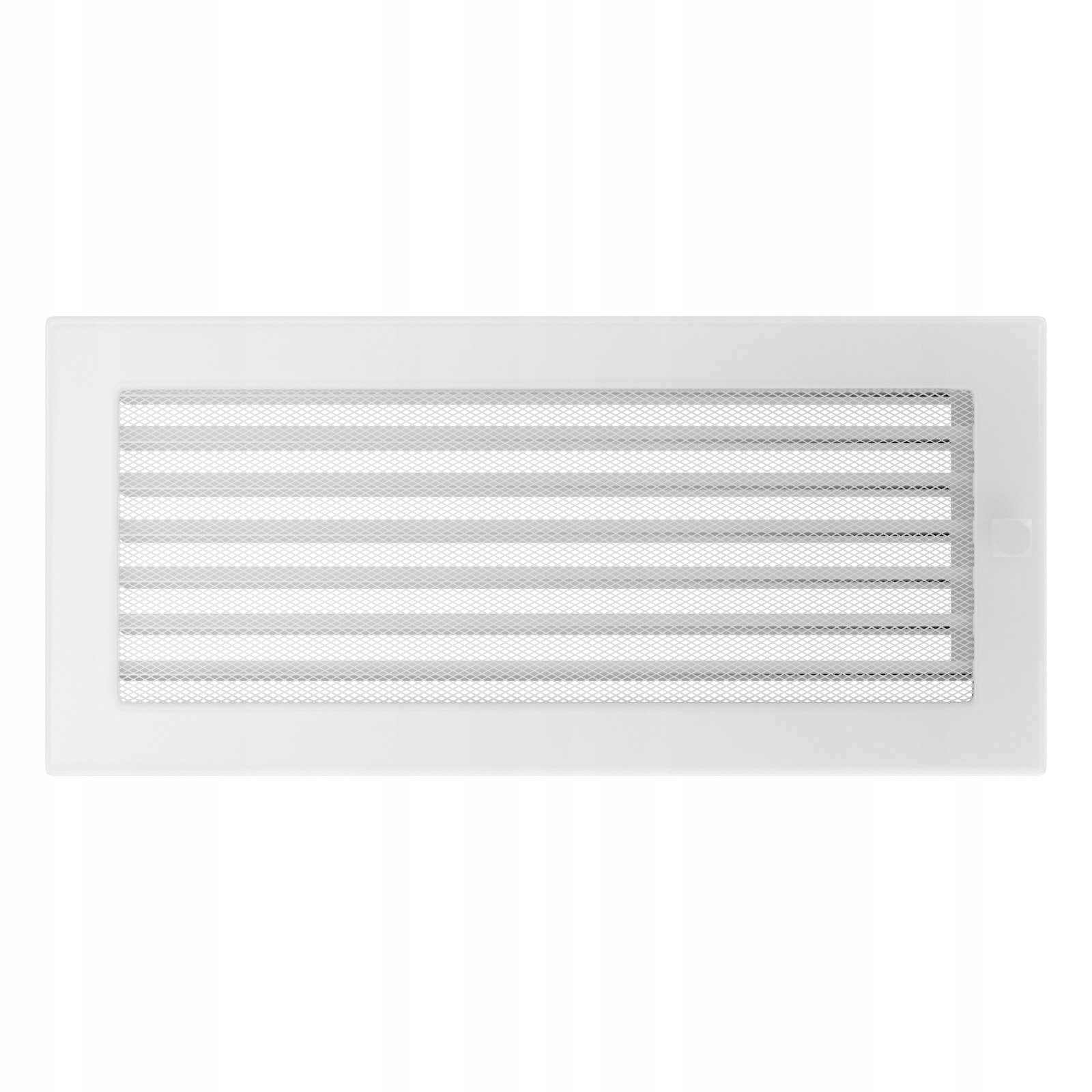Krbová ventilačná mriežka 17x37 biela s žalúziou