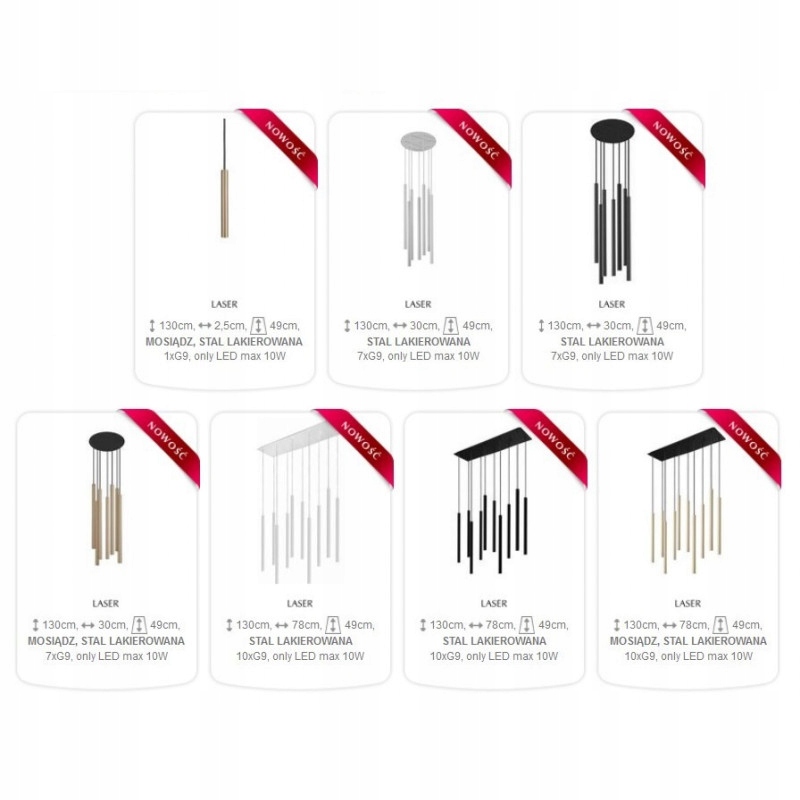 NOWODVORSKI Lampa punktowa tuba LASER czarna 8797 Kod producenta 8797