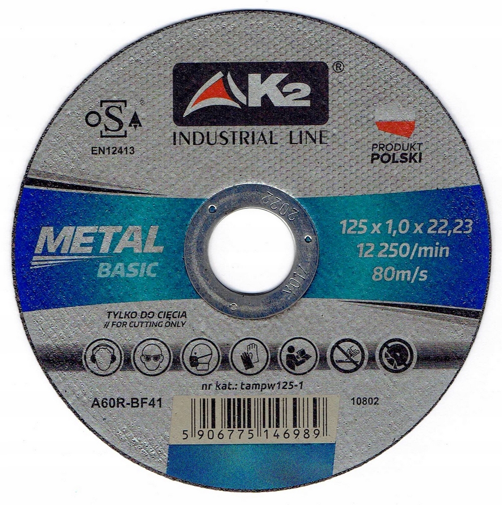 

Tarcza do przecinania cięcia metalu 125x1,0x22,2