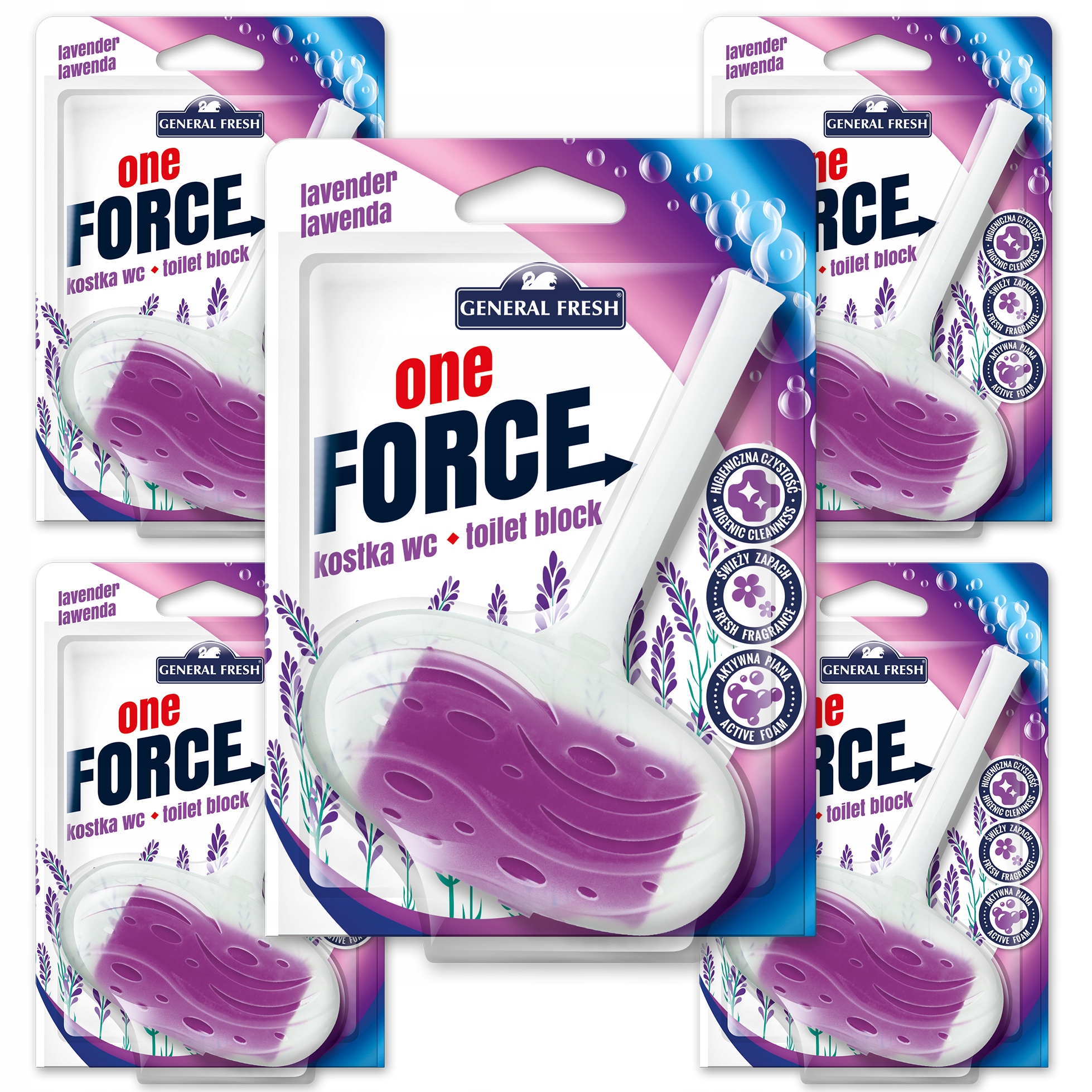 

General Fresh kostka Wc One-Force - lawenda x5