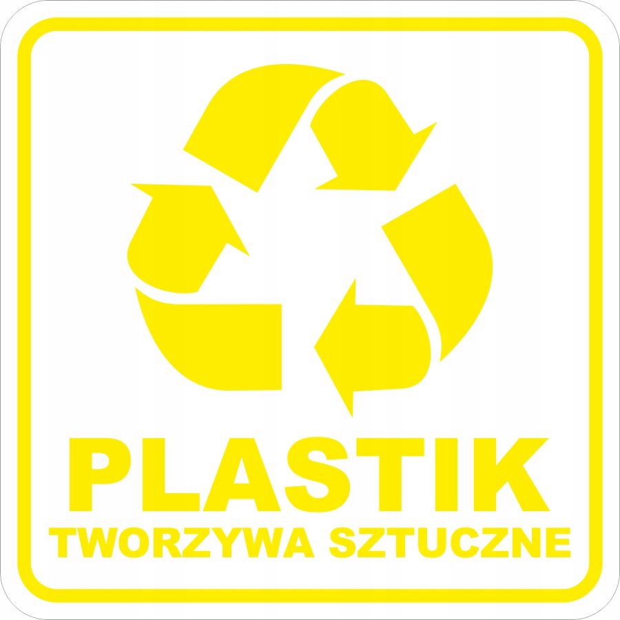 

Naklejka segregacja śmieci odpady plastik 10x10