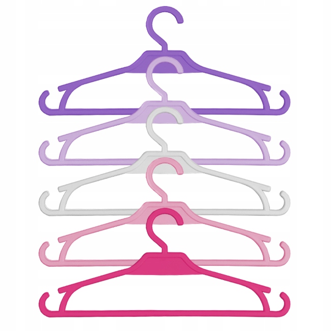 WIESZAKI ODZIEŻOWE NA UBRANIA DZIECI ZESTAW 5szt