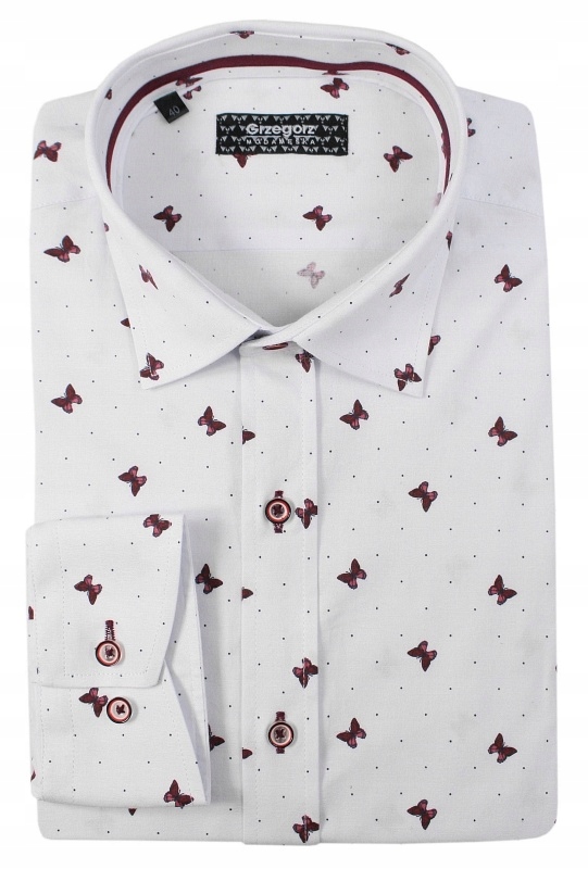 Košile s motýly Grzegorz Pánská Móda 38/176-182