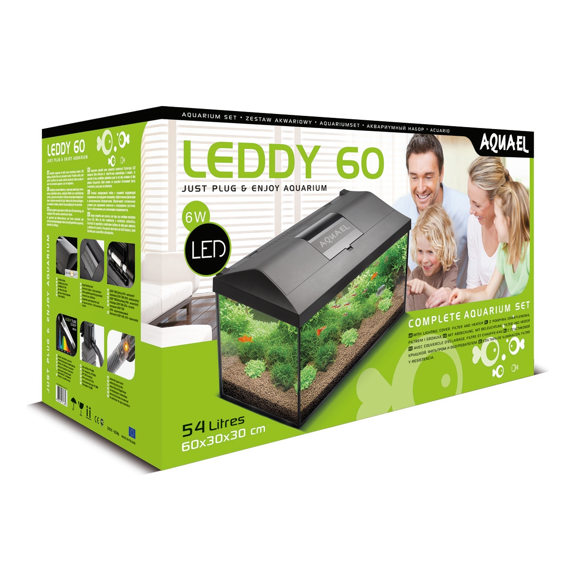 

Aquael Akwarium 60 + Zestaw - Leddy Set 60