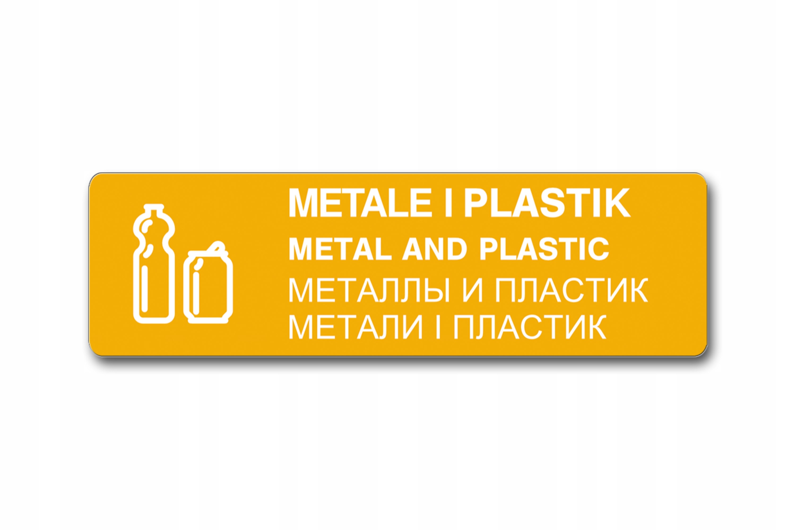 

Tworzywa - Wielojęzyczna Naklejka kosz śmieci 30cm