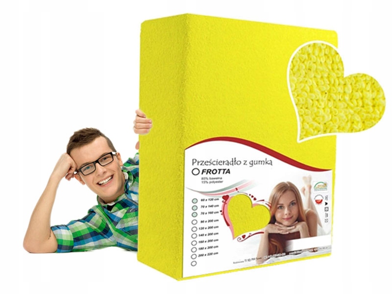 

Prześcieradło W Kolorze Cytrynowym 90/180 Frotte