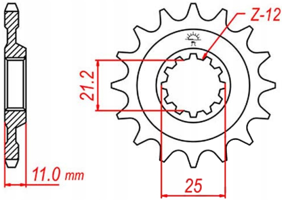 Přední ozubení Husqvarna Tc 450 03-10 Nové