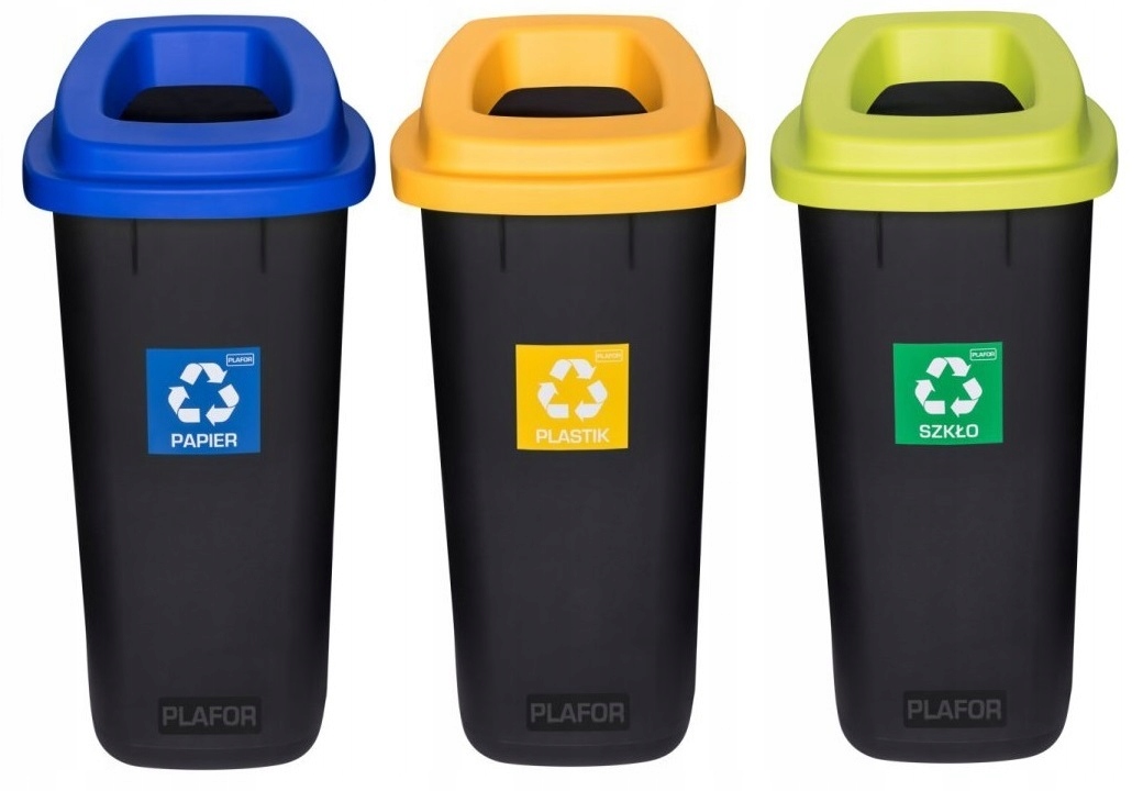 

Zestaw 3 koszy do segregacji śmieci odpadów 3x90l