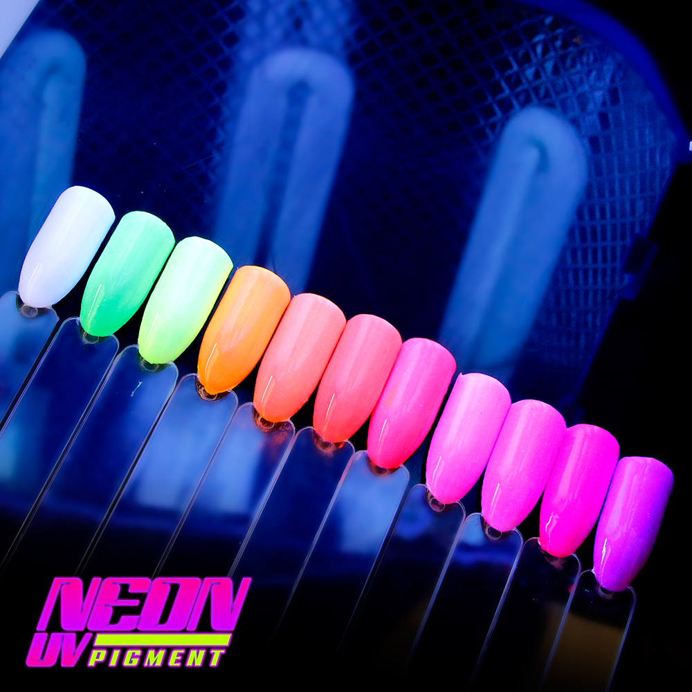 PIGMENT DO PAZNOKCI PROSZEK NEON ŚWIECI W UV 08 Rodzaj Pyłek