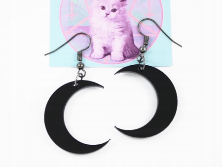 

kolczyki Czarne Księżyce pastel goth gothic grunge