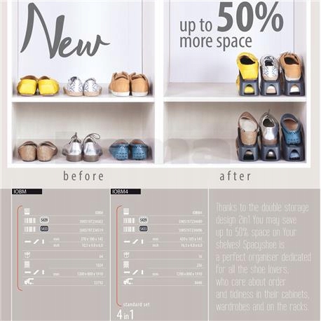 Organizer na buty 5w1 Spacyshoe 30-38 | Antracyt — 13