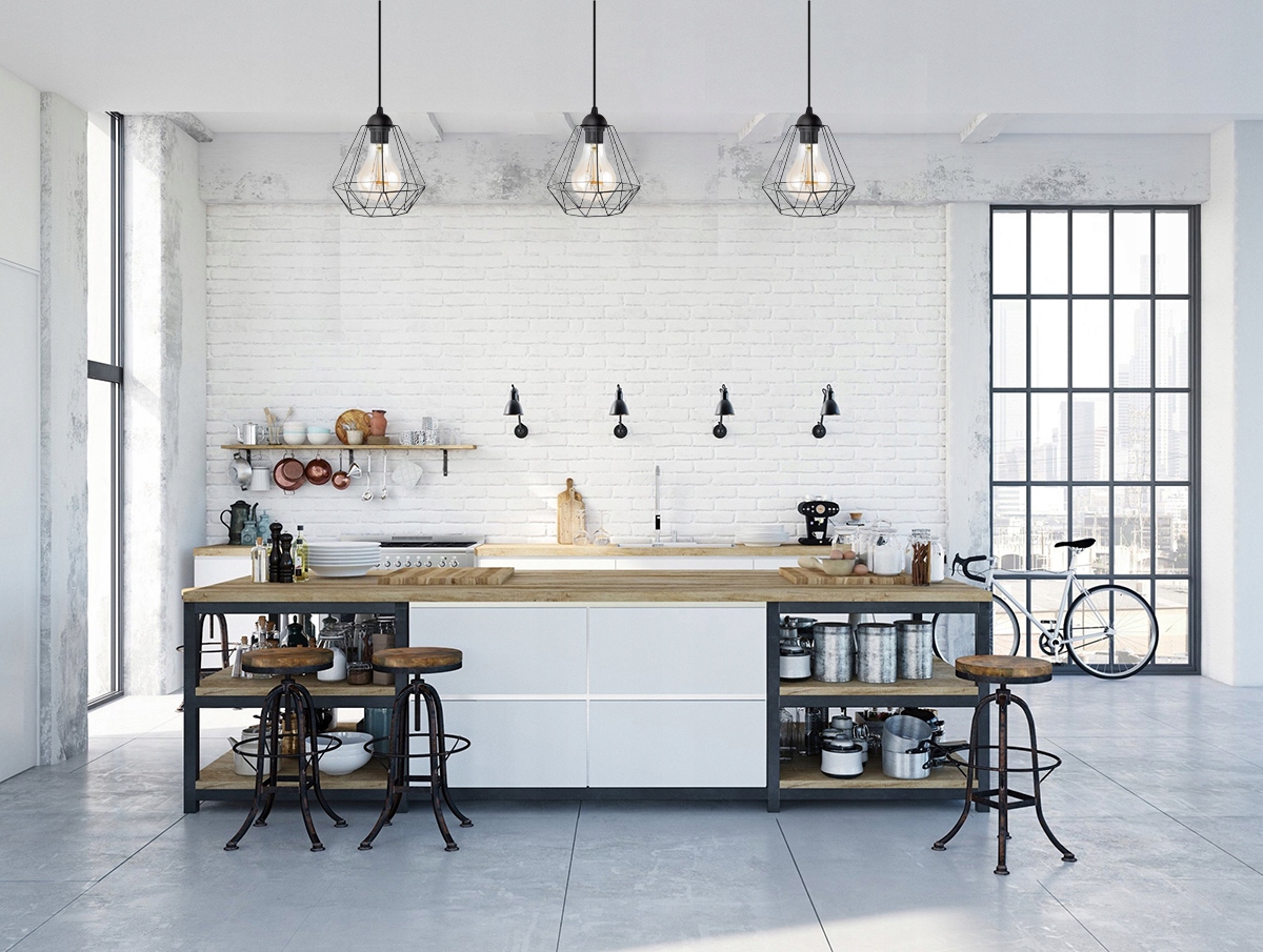 LAMPA SUFITOWA WISZĄCA W STYLU LOFT 3x E27 Długość/wysokość 100 cm