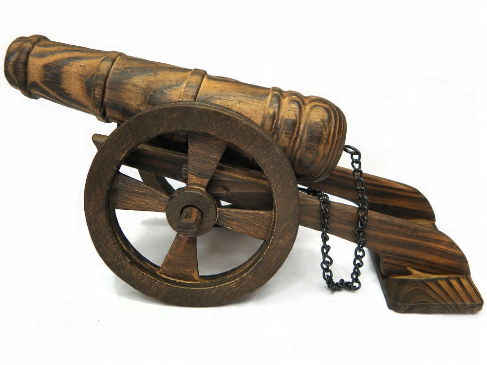

Figurka Drewno Armata Dekoracja Działo Rzeźba 21cm