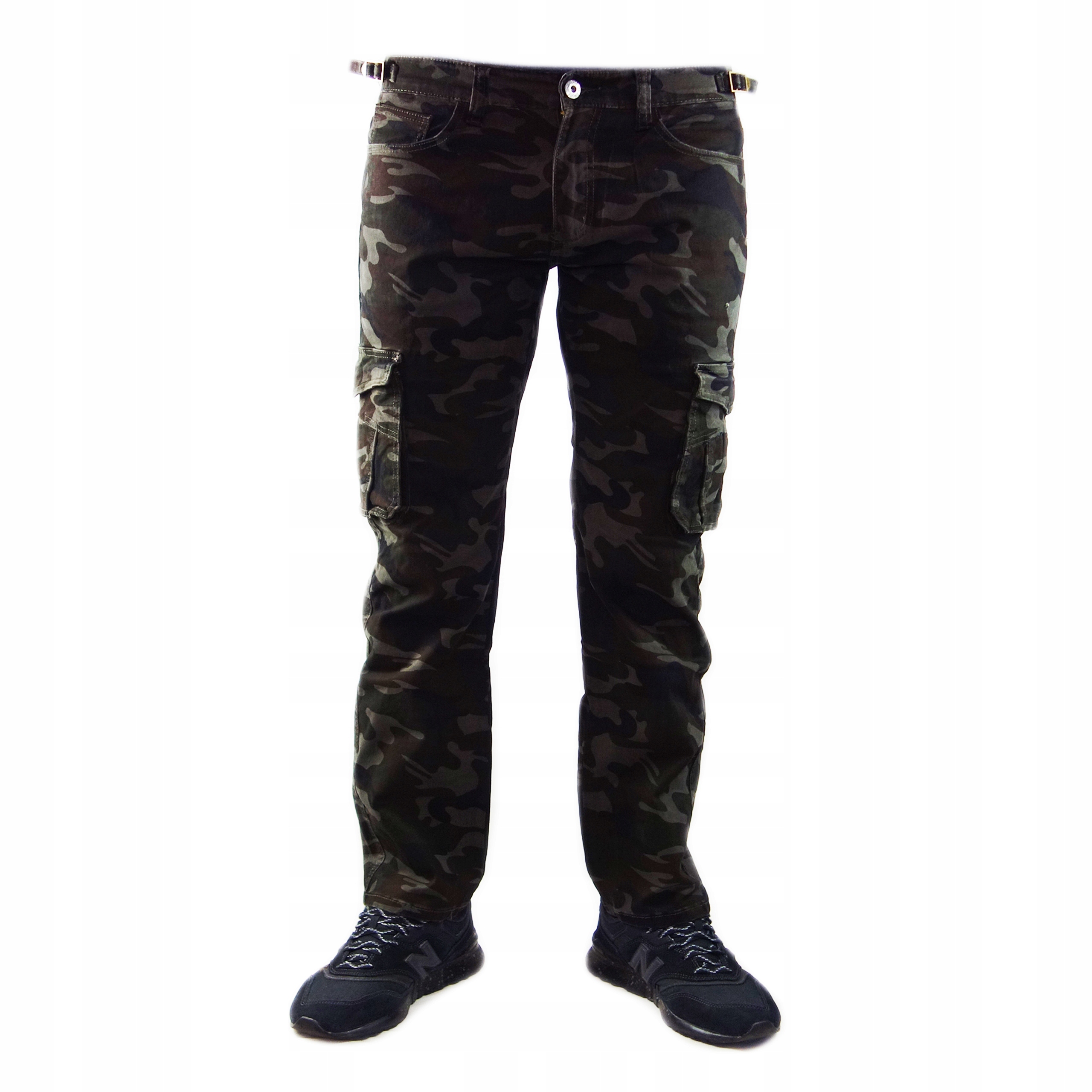 SPODNIE BOJÓWKI MORO ROBOCZE KIESZENIE Rozmiar 35