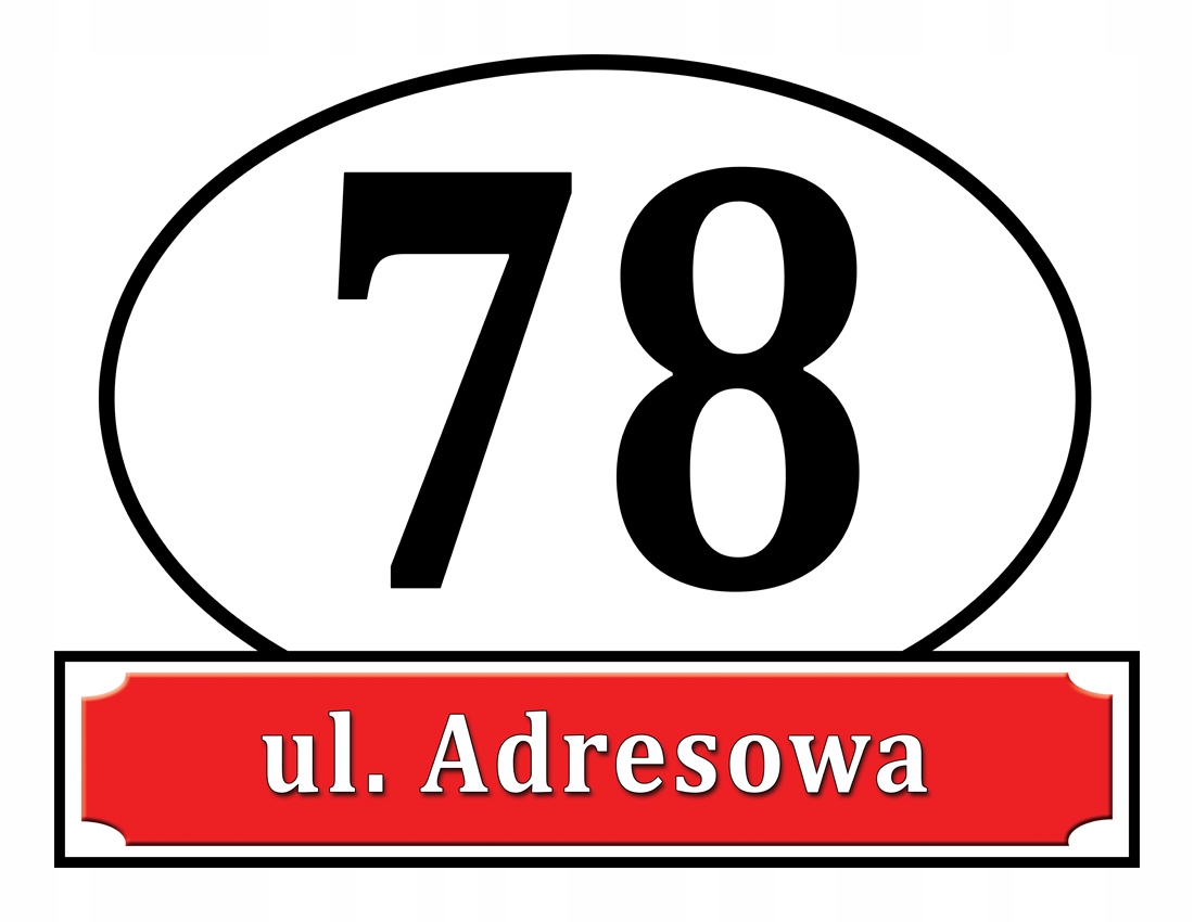 

Tabliczka Adresowa Adres Numer Na Dom znak ulica