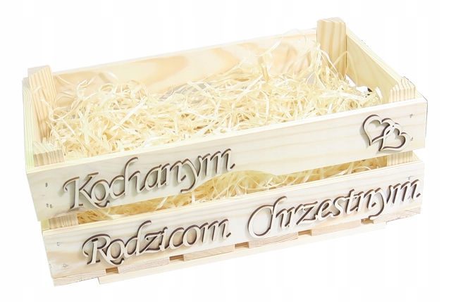 

Skrzynka rodziców chrzestnych ślub decoupage AA42