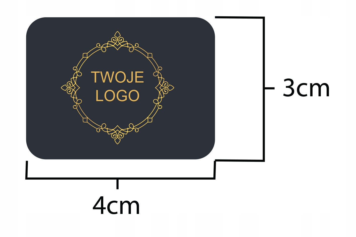 

Naklejki Z Logo Twojej Firmy etykiety 3x4cm1050szt