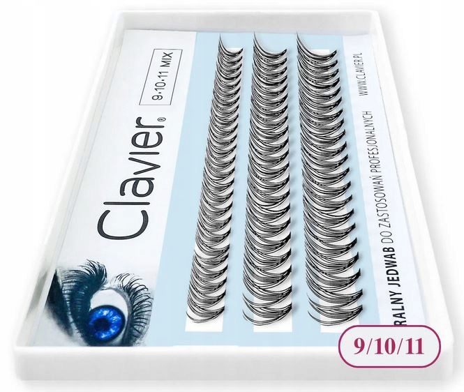 

Kępki Rzęsy Clavier Jedwabne Naturalne MIX 9/10/11