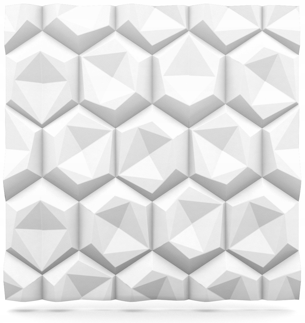 

Styropianowe Panele Ścienne 3D 60x60 Hexagony