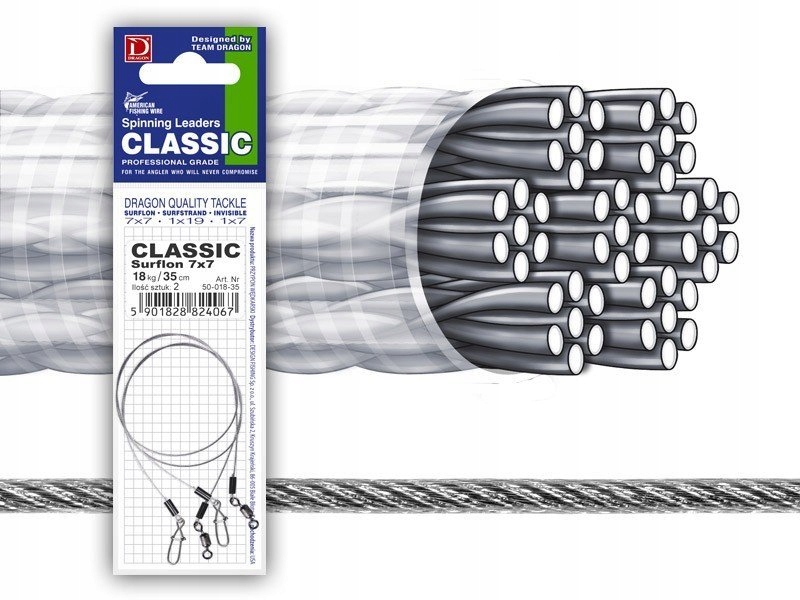 

Przypon Dragon Classic Surflon 7x7 9kg/20cm