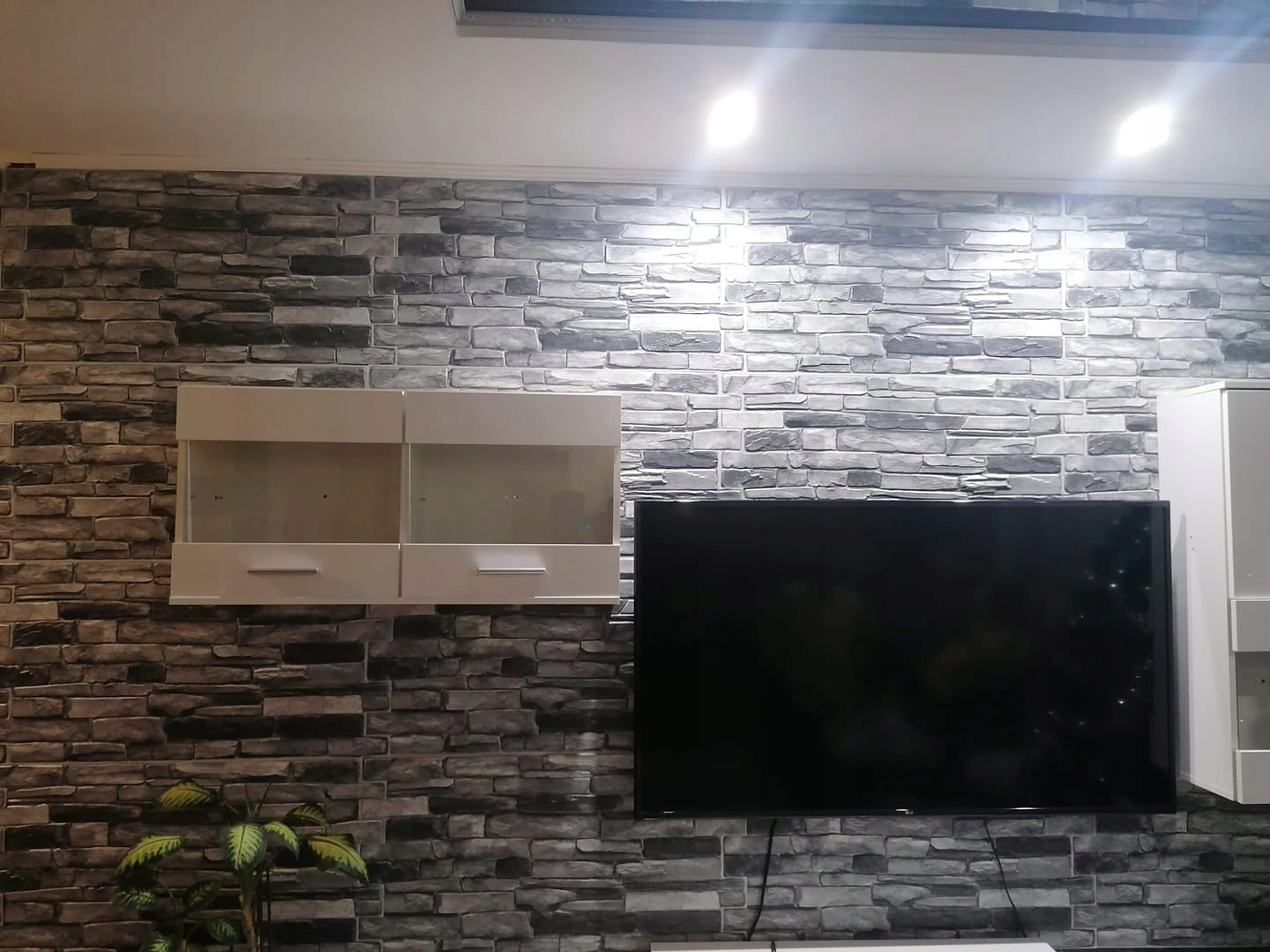 Ścienne Panele ŁUPEK KAMIEŃ 3D PCV STONE GREY Szerokość produktu 46 cm