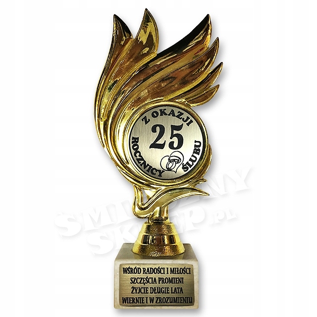 

Statuetka 25 Rocznica Ślubu Laur