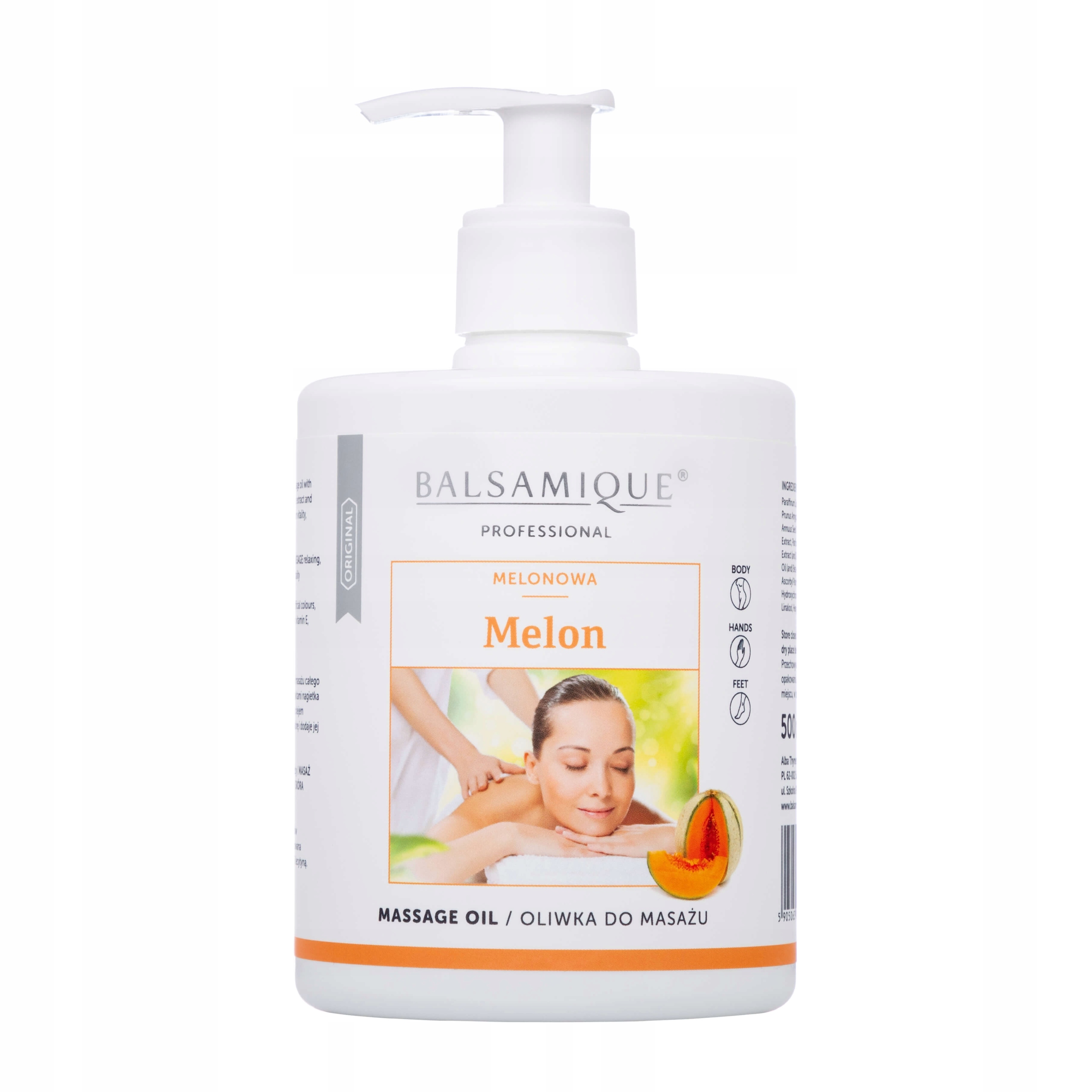 BALSAMIQUE OLIWKA DO MASAŻU MELON 500ml NAWILŻA I ODŻYWIA OLEJKI OLEJEK