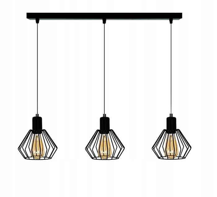 

Lampa Sufitowa ,żyrandol Diament Czarna 001-12