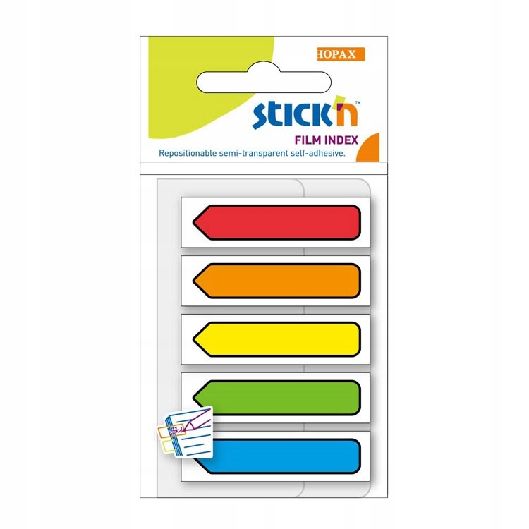 ZAKŁADKI INDEKSUJĄCE STRZAŁKI 5 KOL NEONOWYCH