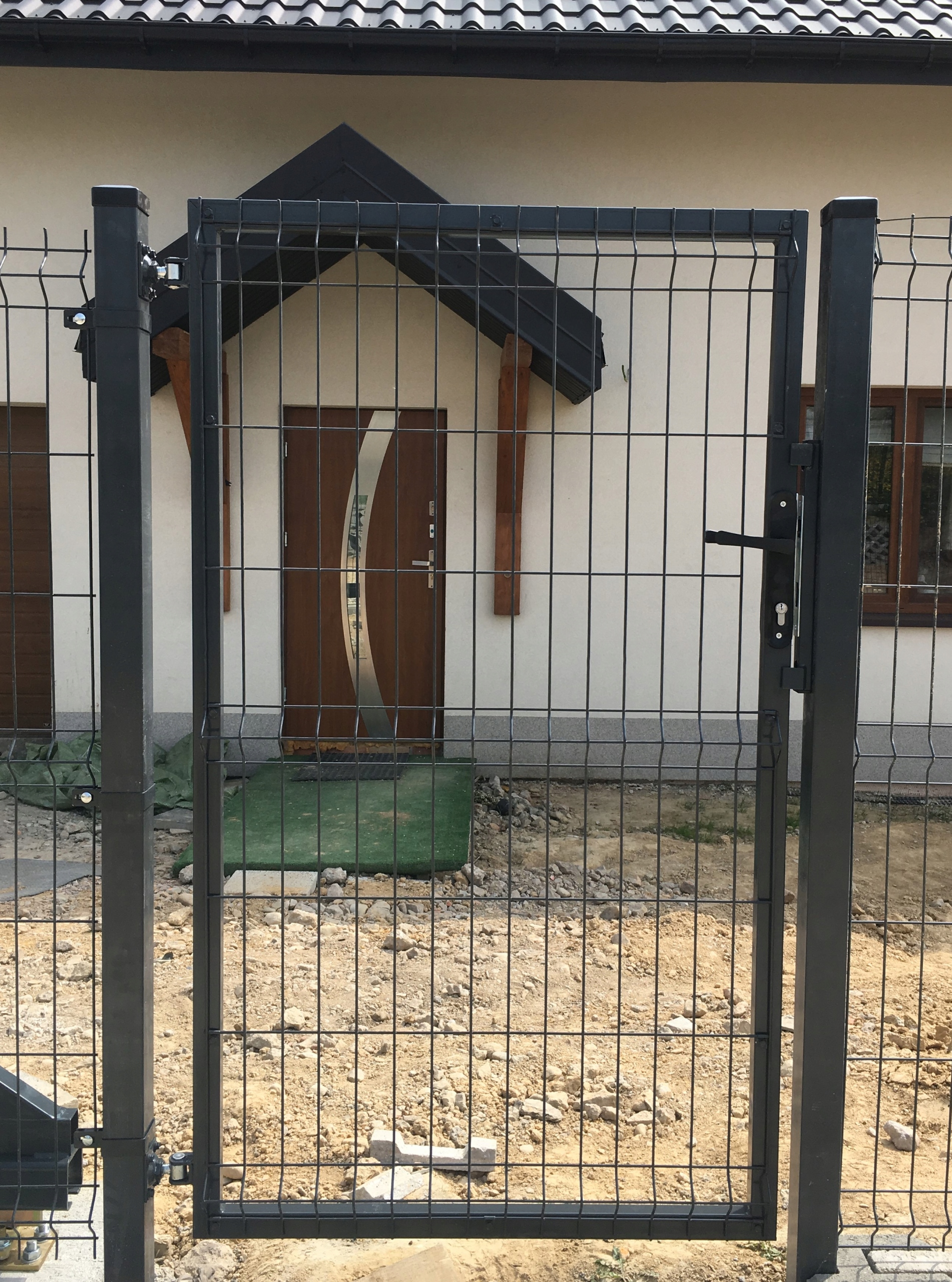 Furtka panelowa 3D 123cm Ocynk + Antracyt RAL 7016 Kod producenta h223grafit