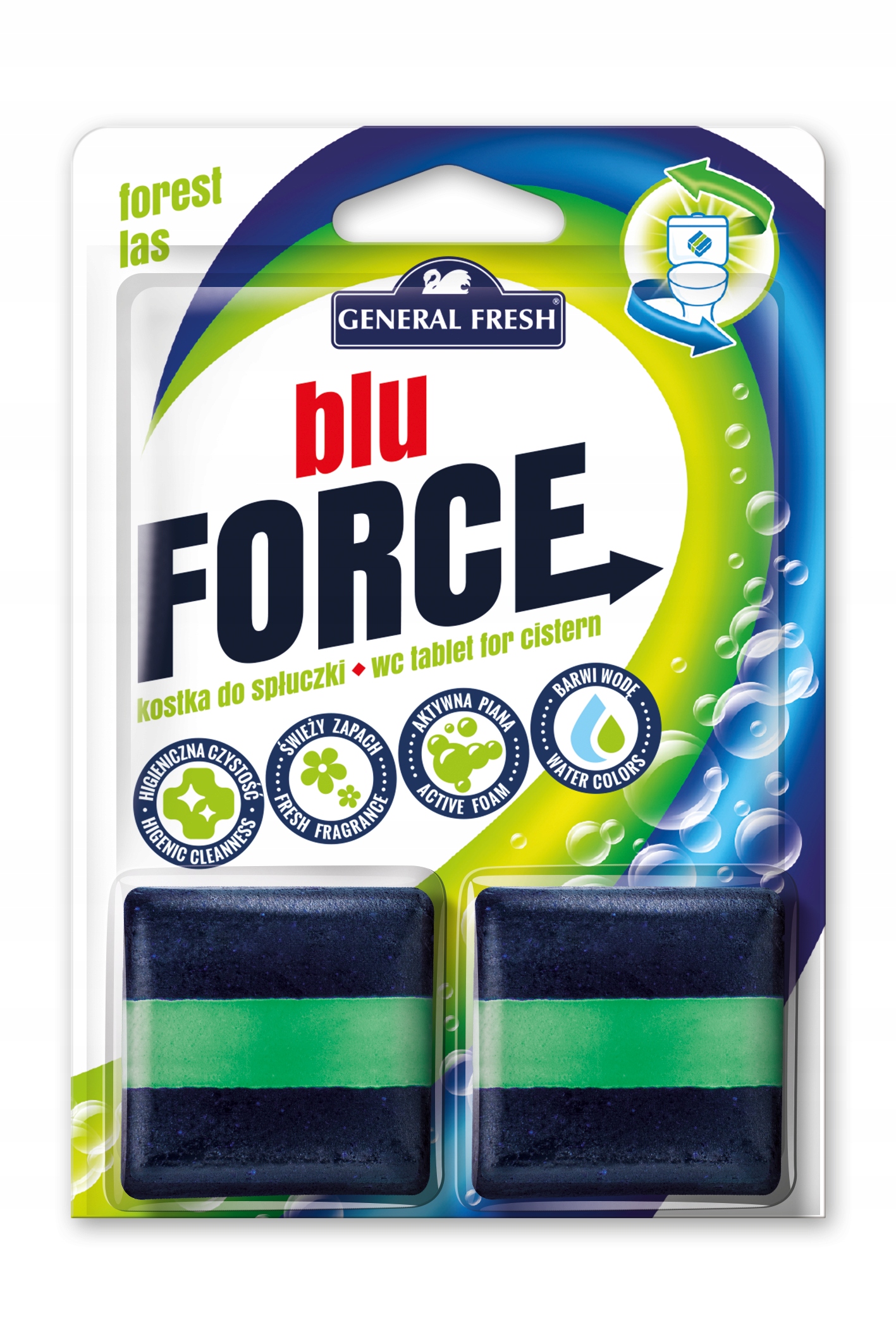

General Fresh kostka barwiąca do Wc 2x50g las