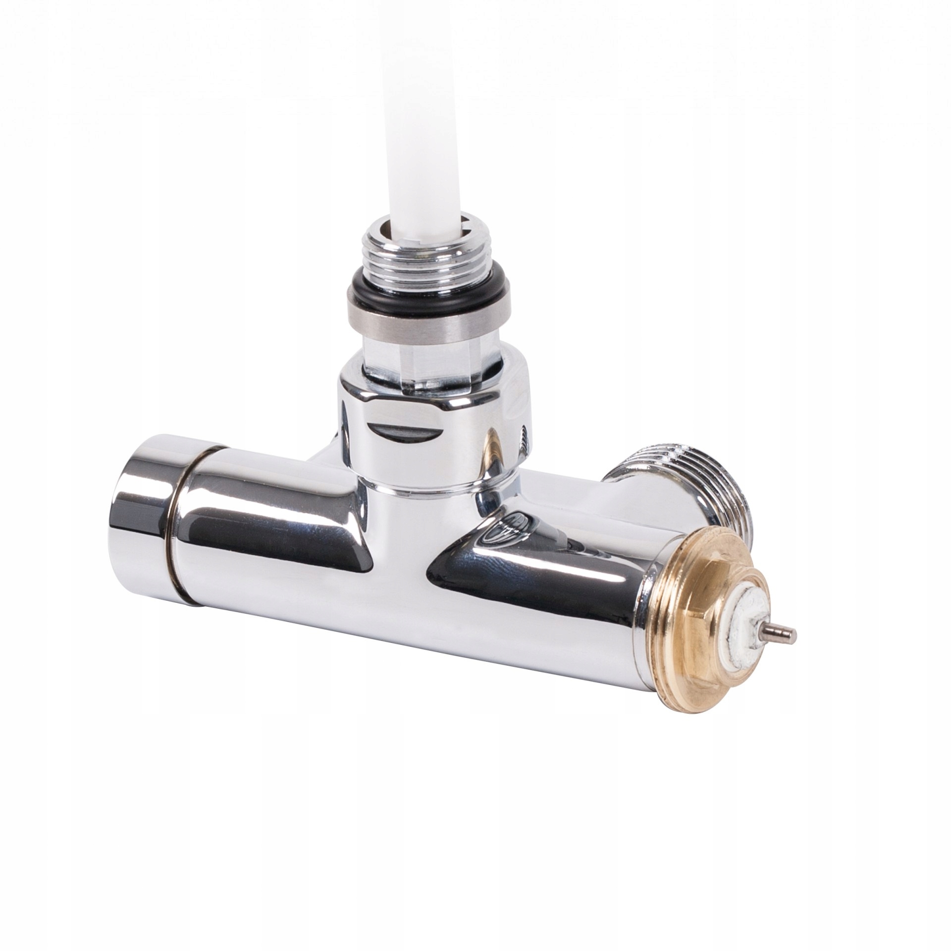 Termostatický štvorcestný ventil, rozstup 50 cm, ľavý Chrom Poletti