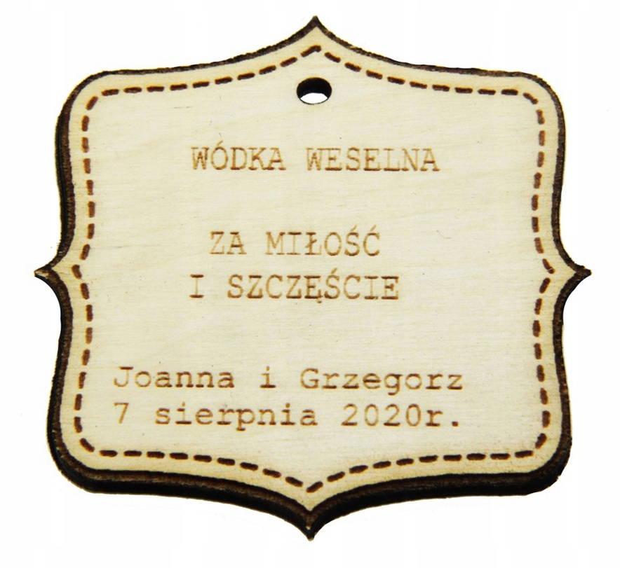 

Rustykalne etykiety Ślub wesele zawieszka na wódkę