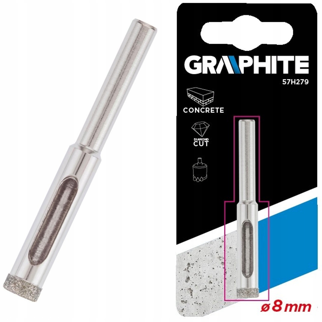 

Graphite Wiertło Diamentowe Do Gresu 8mm 57H279