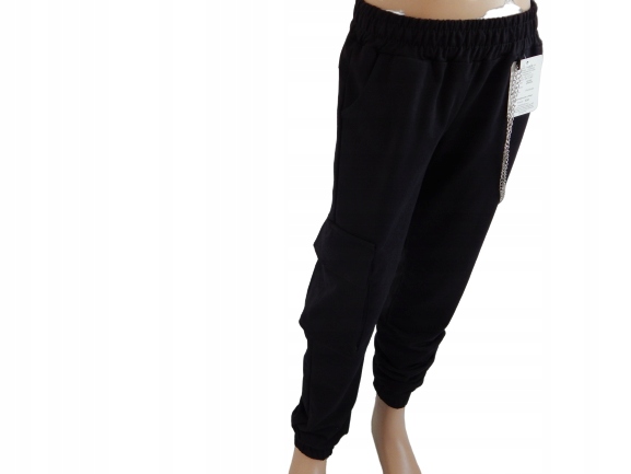 Spodnie bojówki z łańcuszkiem Wiek dziecka 9 lat +