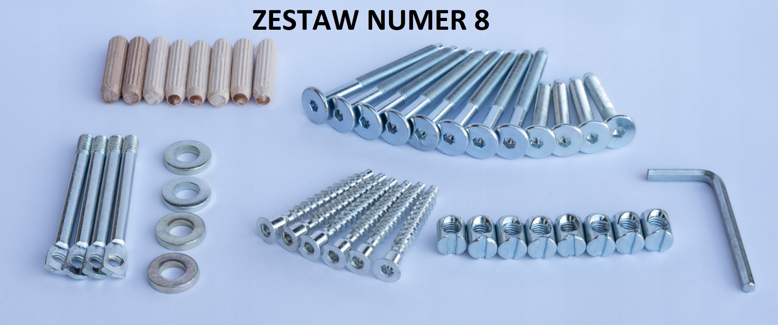 ŚRUBY DO MONTAŻU ŁÓŻECZEK DREWNIANYCH Szerokość produktu 0.6 cm